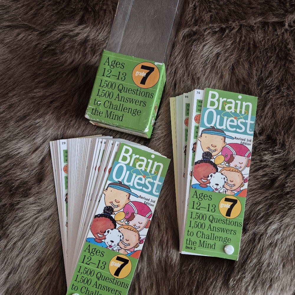 ❤️‍🔥2pc. Kids Brain Quest Questions Brain Teasers Game Ages 12-13 - Picture 2 of 5